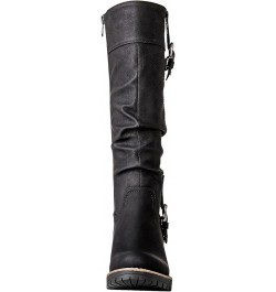 Women's Chunky Low Heels Boots Knee High Boots For Women 19yy15 Black $34.65 Boots