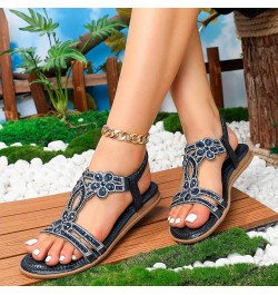 Womens Bow Tie Sandals Slingback Sandals Glamorous Sandals Elastic Ankle Strap Casual Bohemian Beach Wide Womens Sandals Dark...