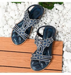 Womens Bow Tie Sandals Slingback Sandals Glamorous Sandals Elastic Ankle Strap Casual Bohemian Beach Wide Womens Sandals Dark...