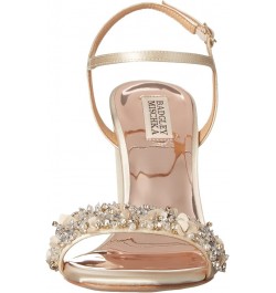 Women's Teenie Heeled Sandal Ivory Satin $57.64 Sandals