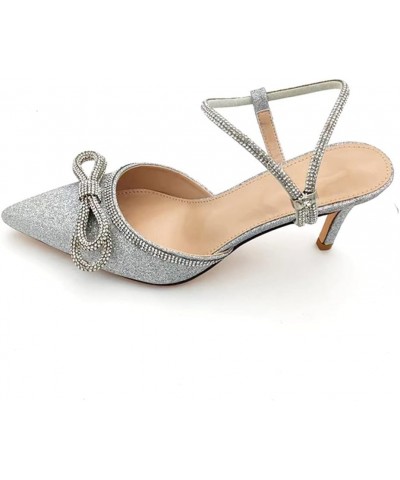 Women's Platform Sandals Espadrille Flatform Wedge Ankle Strap Open Toe Sandals 008 Silver $23.61 Pumps