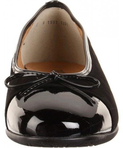 Women's Bari Ballet Flat Black Patent/Black Suede $35.01 Flats