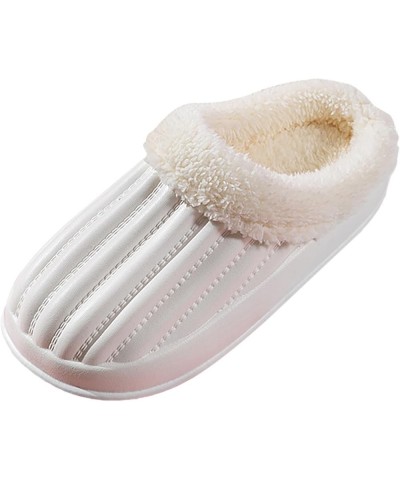 Women's House Slippers Comfortable Memory Foam Slippers Soft Christmas Cozy Fall Shoes Rubber Sole House Slippers White $8.92...