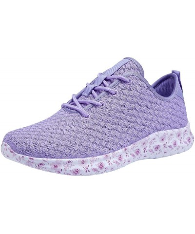 Women's Fashion Sneakers Breathable Sport Shoes Lavender $17.99 Fashion Sneakers