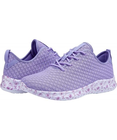 Women's Fashion Sneakers Breathable Sport Shoes Lavender $17.99 Fashion Sneakers