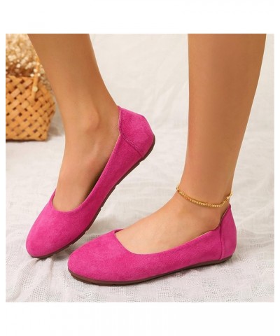 Women's Mesh Flats Shoes Pointed-Toe Dress Shoes for Women Black Flats Shoes Ballet Flats Size 9 Z 15-hot Pink $12.70 Athleti...