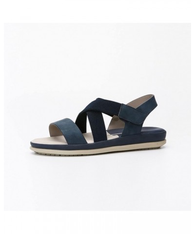 Women's Flat Sandals Sandals Women Flat Bottomed Roman Fashion Beach Sandals Women Shoes Flat Female Sandals Blue 8 $17.55 Sa...