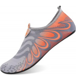 Women Water Shoes Mens Barefoot Skin Aqua Socks for Run Dive Surf Swim Beach Yoga Quick Drying G Grey Orange $9.68 Outdoor Shoes