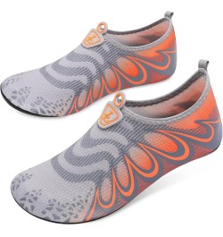 Women Water Shoes Mens Barefoot Skin Aqua Socks for Run Dive Surf Swim Beach Yoga Quick Drying G Grey Orange $9.68 Outdoor Shoes