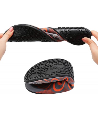 Women Water Shoes Mens Barefoot Skin Aqua Socks for Run Dive Surf Swim Beach Yoga Quick Drying G Grey Orange $9.68 Outdoor Shoes