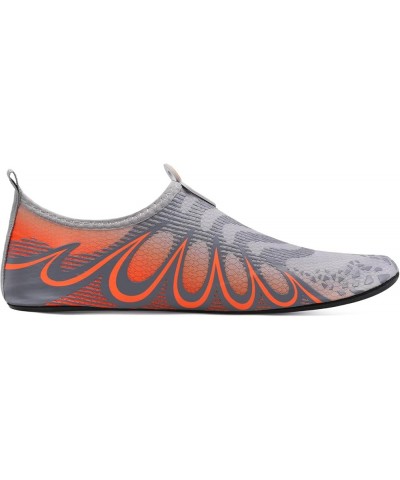 Women Water Shoes Mens Barefoot Skin Aqua Socks for Run Dive Surf Swim Beach Yoga Quick Drying G Grey Orange $9.68 Outdoor Shoes