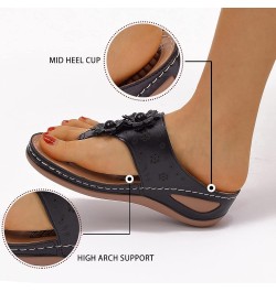 Arch Support Slippers Thong Flip Flops for Women Slip Resistant Orthopedic Wide Foot Heels for Women Size 12 Womens Heels Sup...