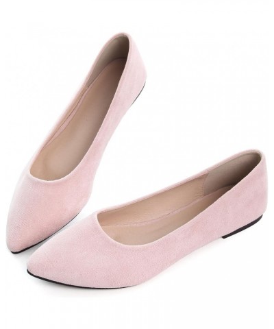 Women's Pointed Toe Ballet Flat Shoes Simple Casual Office Work Shoes Slip-on Comfortable Shoes Upgraded-light Pink $15.54 Lo...