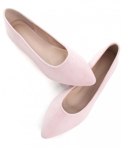 Women's Pointed Toe Ballet Flat Shoes Simple Casual Office Work Shoes Slip-on Comfortable Shoes Upgraded-light Pink $15.54 Lo...