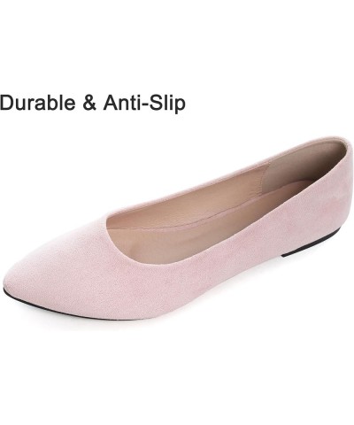 Women's Pointed Toe Ballet Flat Shoes Simple Casual Office Work Shoes Slip-on Comfortable Shoes Upgraded-light Pink $15.54 Lo...