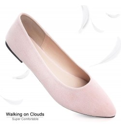 Women's Pointed Toe Ballet Flat Shoes Simple Casual Office Work Shoes Slip-on Comfortable Shoes Upgraded-light Pink $15.54 Lo...