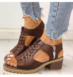 Platform Women Shoes Wedges Heels Size 13 Platform High Top Sandals Women Dressy Heeled Sandals Women Sandals for Dres 5-brow...