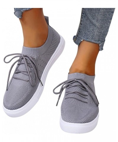 Sneaker for Women Mesh Running Shoes Athletic Walking Shoes Fly Woven Breathable Sneakers Dress Pumps Z-11 Grey $9.01 Fashion...