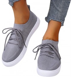 Sneaker for Women Mesh Running Shoes Athletic Walking Shoes Fly Woven Breathable Sneakers Dress Pumps Z-11 Grey $9.01 Fashion...