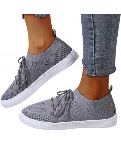 Sneaker for Women Mesh Running Shoes Athletic Walking Shoes Fly Woven Breathable Sneakers Dress Pumps Z-11 Grey $9.01 Fashion...