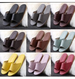 Leather Slippers Unisex, Comfy Premium Summer Sandals，Open Toes Indoor Slippers Leather Sandals Casual House Shoes Bedroom Sl...