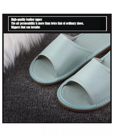 Leather Slippers Unisex, Comfy Premium Summer Sandals，Open Toes Indoor Slippers Leather Sandals Casual House Shoes Bedroom Sl...