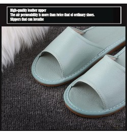 Leather Slippers Unisex, Comfy Premium Summer Sandals，Open Toes Indoor Slippers Leather Sandals Casual House Shoes Bedroom Sl...