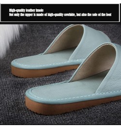 Leather Slippers Unisex, Comfy Premium Summer Sandals，Open Toes Indoor Slippers Leather Sandals Casual House Shoes Bedroom Sl...