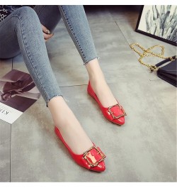 Women's Dolly Shoes, Single Shoes Square Buckle Flat Shoes are Suitable for Parties, Shopping, Suitable for Women's Casual We...