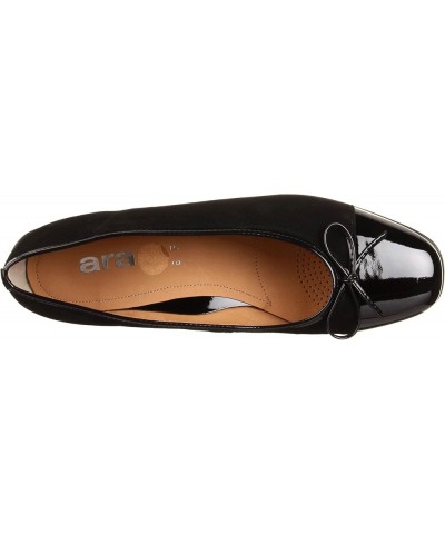 Women's Bari Ballet Flat Black Patent/Black Suede $35.01 Flats