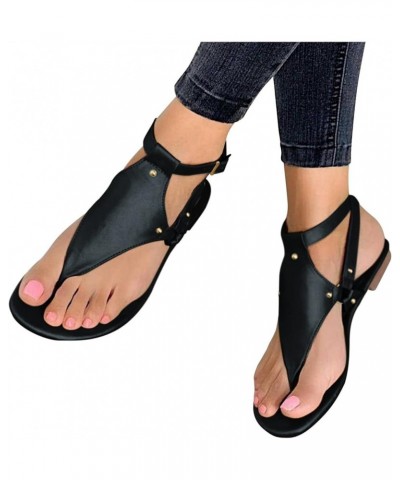 Women Arch Support Yoga Foam Flip Flops Peep Toe Sandals Crossbands Dressy Low Chunky Heel Shoes 75-lwvqg-black1 $12.79 Fashi...