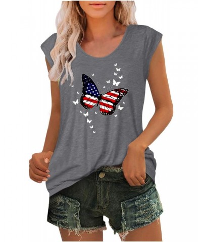 Deal of The Day Women's Summer Tank Top Independence Day Printed Casual T-Shirt Shirt Loose Top $8.94 Sandals