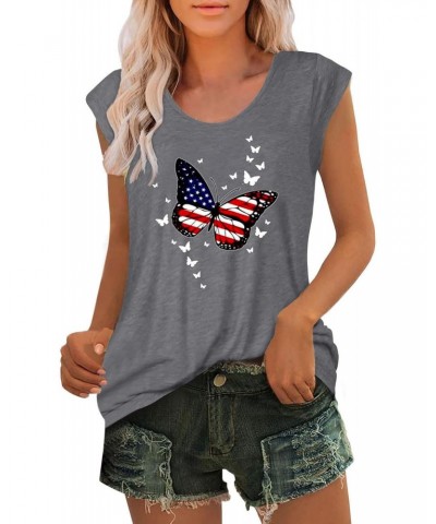 Deal of The Day Women's Summer Tank Top Independence Day Printed Casual T-Shirt Shirt Loose Top $8.94 Sandals