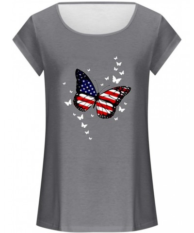 Deal of The Day Women's Summer Tank Top Independence Day Printed Casual T-Shirt Shirt Loose Top $8.94 Sandals