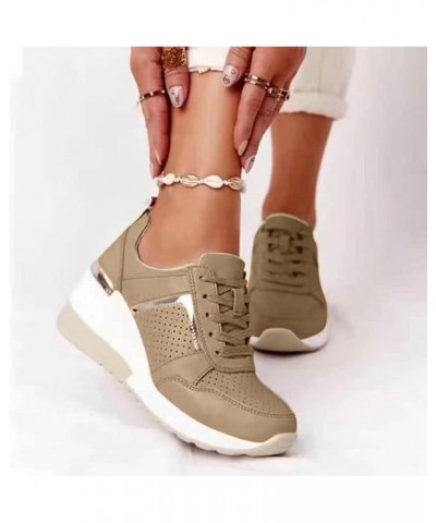 Summer Lace-up Round Toe Platform Sneakers Casual Women's Breathable Women's Sneakers Dunes Sport Canvas Sneakers for Women (...