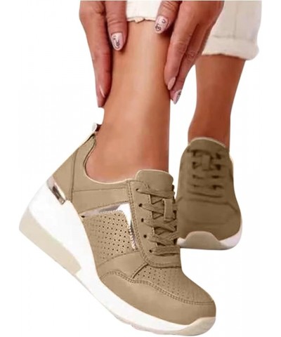 Summer Lace-up Round Toe Platform Sneakers Casual Women's Breathable Women's Sneakers Dunes Sport Canvas Sneakers for Women (...