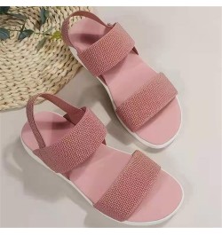 Flats Sandals for Women Summer Slingback Mesh Sport Sandals Comfy Breathable Knit Sandals Casual Stretch Open Toe Walking Sho...