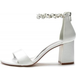 Women's Chunky Block Heels Open Toe Ankle Strap 3.14 Inch Heeled Sandals Bridal Party Wedding Pump Shoes Klein Blue $30.36 Sa...