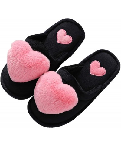 Casual Long Plush Flat Bottom Women's Slippers Ladies Home Slippers Clashing Color Fashion Women S Slippers Size Pink $10.04 ...