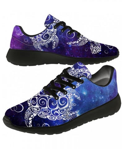 Turtle Shoes Women Men Running Shoes Athletic Tennis Sneakers 3D Print Purple Galaxy Bohemian Tribal Turtle Walking Golf Shoe...