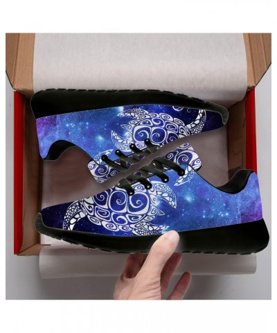 Turtle Shoes Women Men Running Shoes Athletic Tennis Sneakers 3D Print Purple Galaxy Bohemian Tribal Turtle Walking Golf Shoe...