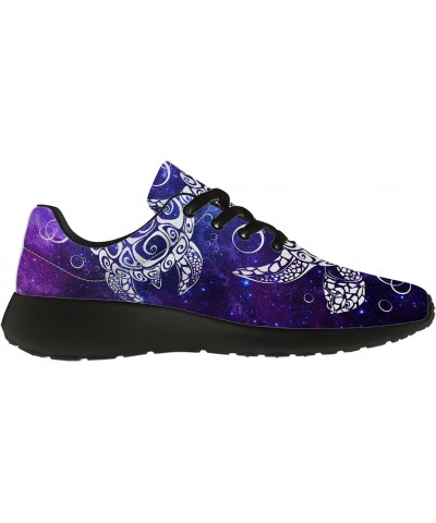 Turtle Shoes Women Men Running Shoes Athletic Tennis Sneakers 3D Print Purple Galaxy Bohemian Tribal Turtle Walking Golf Shoe...