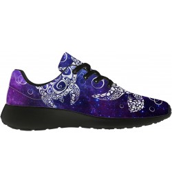 Turtle Shoes Women Men Running Shoes Athletic Tennis Sneakers 3D Print Purple Galaxy Bohemian Tribal Turtle Walking Golf Shoe...