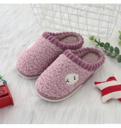 Teen Girls Autumn Shoes Women Slippers Home Warm Cotton Slippers Winter Home Cotton Slippers Fashion Cute Shoes Purple $11.78...