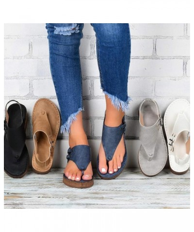 Sandals for Women Dressy Summer, Womens Sandals Comfortable Flip Flops Buckle Strap Summer Travel Beach Sandals White $12.87 ...