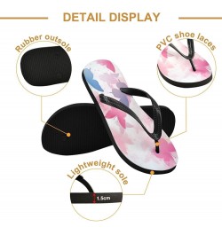 Flip Flop Sandals for Women Teen Men - Watercolor Blue Butterfly Beach Shoes Waterproof Outdoor Summer Beach Slippers 6-7 Wom...