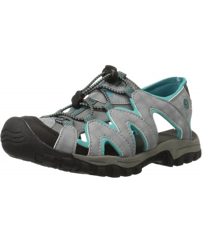 Women's Corona Sandal Light Grey/Aqua $15.05 Outdoor Shoes