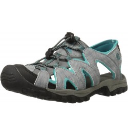 Women's Corona Sandal Light Grey/Aqua $15.05 Outdoor Shoes