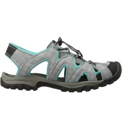 Women's Corona Sandal Light Grey/Aqua $15.05 Outdoor Shoes