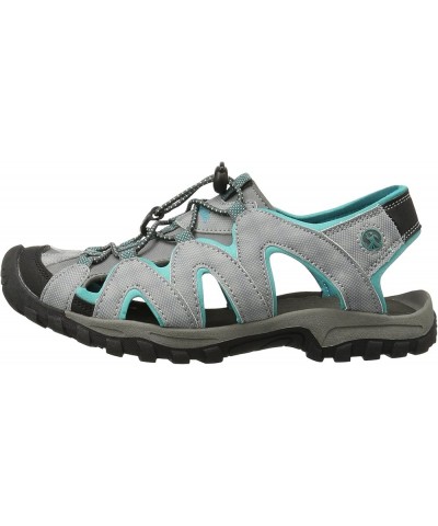 Women's Corona Sandal Light Grey/Aqua $15.05 Outdoor Shoes